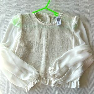 New with tags tempest white blouse aritzia